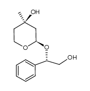 (S)-1-phenyl-2-hydroxyethyl (2R,4R)-4-hydroxy-4-methyltetrahydropyran-2-yl ether Structure