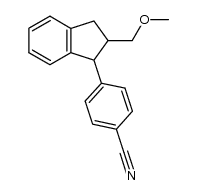 4-(2-(methoxymethyl)-2,3-dihydro-1H-inden-1-yl)benzonitrile Structure