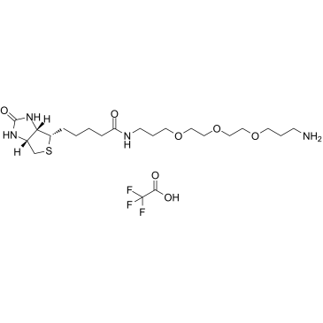 Biotin-C1-PEG3-C3-amine TFA Structure