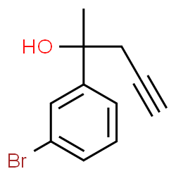 2-(3-溴苯基)-4-戊炔-2-醇结构式