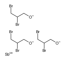 tris(2,3-dibromopropyl) stiborite Structure