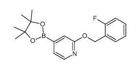 2-[(2-fluorophenyl)methoxy]-4-(4,4,5,5-tetramethyl-1,3,2-dioxaborolan-2-yl)pyridine Structure