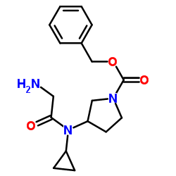Benzyl 3-[cyclopropyl(glycyl)amino]-1-pyrrolidinecarboxylate Structure