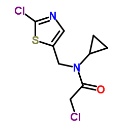 2-Chloro-N-[(2-chloro-1,3-thiazol-5-yl)methyl]-N-cyclopropylacetamide结构式