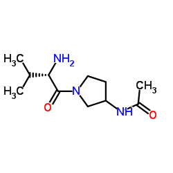 N-[1-(L-Valyl)-3-pyrrolidinyl]acetamide结构式