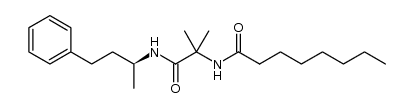 N-(2-methyl-1-oxo-1-(4-phenylbutan-2-ylamino)propan-2-yl)octanamide结构式