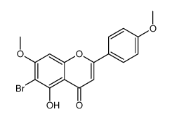 8-bromo-5-hydroxy-7,4'-dimethoxyflavone结构式
