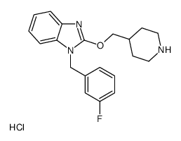 1-[(3-fluorophenyl)methyl]-2-(piperidin-4-ylmethoxy)benzimidazole,hydrochloride结构式