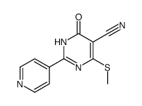 1,6-dihydro-4-(methylthio)-6-oxo-2-(pyridin-4-yl) pyrimidine-5-carbonitrile Structure