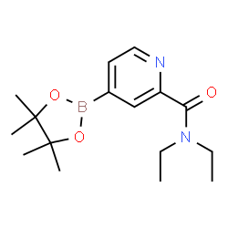 N,N-diethyl-4-(4,4,5,5-tetramethyl-1,3,2-dioxaborolan-2-yl)picolinamide结构式