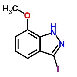 3-Iodo-7-methoxy-1H-indazole结构式