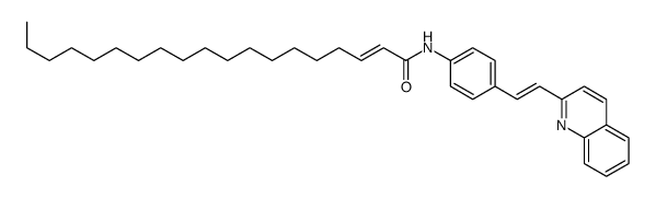 N-[4-(2-quinolin-2-ylethenyl)phenyl]nonadec-2-enamide结构式