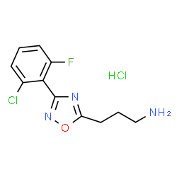 3-(3-(2-chloro-6-fluorophenyl)-1,2,4-oxadiazol-5-yl)propan-1-amine hydrochloride结构式