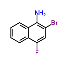 2-Bromo-4-fluoro-1-naphthalenamine structure