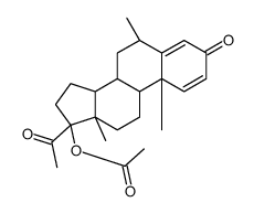 [(6S,8R,9S,10R,13S,14S,17R)-17-acetyl-6,10,13-trimethyl-3-oxo-7,8,9,11,12,14,15,16-octahydro-6H-cyclopenta[a]phenanthren-17-yl] acetate结构式