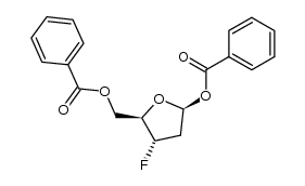 1,5-Di-O-benzoyl-2,3-dideoxy-3-fluoro-β-D-erythro-pentofuranose结构式