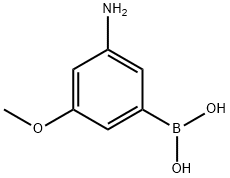 3-amino-5-methoxyphenylboronic acid结构式