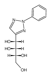 2-phenyl-4-(D-lyxo-1',2',3',4'-tetrahydroxybutyl)-2H-1,2,3-triazole Structure