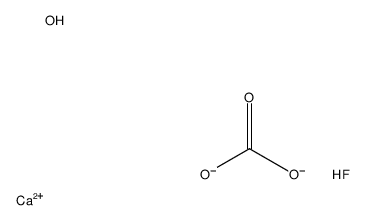 calcium,carbonic acid,dihydrogen phosphate,fluoride Structure