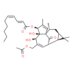 3-O-(2'E ,4'Z-decadienoyl)-20-O-acetylingenol Structure