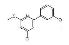 4-chloro-6-(3-methoxyphenyl)-2-methylsulfanylpyrimidine结构式