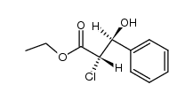 (2S,3S)-ethyl 2-chloro-3-hydroxy-3-phenylpropanoate结构式