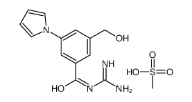 N-(diaminomethylidene)-3-(hydroxymethyl)-5-pyrrol-1-ylbenzamide,methanesulfonic acid结构式