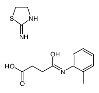 4-((2-Methylphenyl)amino)-4-oxobutanoic acid compd. with 4,5-dihydro-2-thiazolamine (1:1)结构式