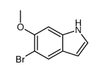 5-溴-6-甲氧基-1H-吲哚结构式
