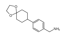 [4-(1,4-dioxaspiro[4.5]decan-8-yl)phenyl]methanamine结构式