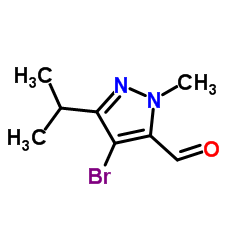 4-Bromo-3-isopropyl-1-methyl-1H-pyrazole-5-carbaldehyde结构式