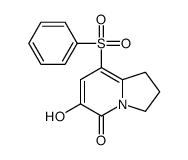 8-BENZENESULFONYL-6-HYDROXY-2,3-DIHYDRO-1H-INDOLIZIN-5-ONE structure