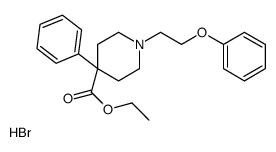 ethyl 1-(2-phenoxyethyl)-4-phenylpiperidin-1-ium-4-carboxylate,bromide Structure