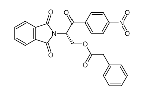 (2S)-1-(p-nitrophenyl)-2-phthalimido-3-phenylacetoxy-1-propanone Structure