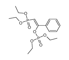 [(Z)-2-(Diethoxy-phosphoryloxy)-2-phenyl-vinyl]-phosphonic acid diethyl ester Structure