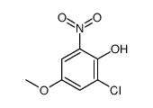 2-chloro-4-methoxy-6-nitrophenol结构式