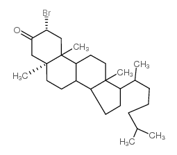 2-溴-17-(1,5-二甲基己基)-5,10,13-三甲基全氢环戊并[A]菲-3-酮结构式