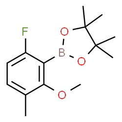 6-Fluoro-2-methoxy-3-methylphenylboronic acid pinacol ester结构式