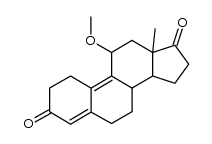 11β-Methoxy-Δ4,9-estradien-3,17-dion Structure