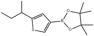 2-(sec-Butyl)thiophene-4-boronic acid pinacol ester结构式