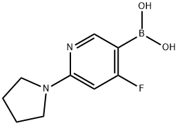 4-Fluoro-2-(pyrrolidino)pyridine-5-boronic acid structure