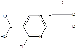 2-(Ethyl-d5)-4-chloropyrimidine-5-boronic acid Structure