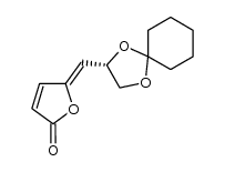 (S)-(Z)-5-(2,3-O-cyclohexylidene-2,3-dihydroxypropylidene)-2(5H)-furanone Structure