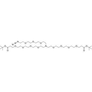 N-(Azido-PEG3)-N-bis(PEG4-Boc) structure