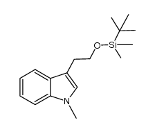 1-methyl-3-tert-butyldimethylsiloxyethyl-1H-indole结构式
