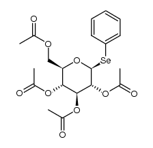 phenyl 2,3,4,6-tetra-O-acetyl-1-seleno-β-D-glucopyranoside Structure