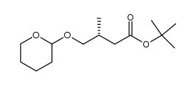 tert-butyl (R)-3-methyl-4-tetrahydropyranyloxybutanoate结构式