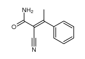 (E)-2-cyano-3-phenylbut-2-enamide Structure