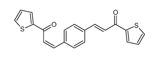 3-[4-(3-oxo-3-thiophen-2-ylprop-1-enyl)phenyl]-1-thiophen-2-ylprop-2-en-1-one结构式