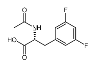 N-乙酰基-3,5-二氟-D-苯丙氨酸结构式
